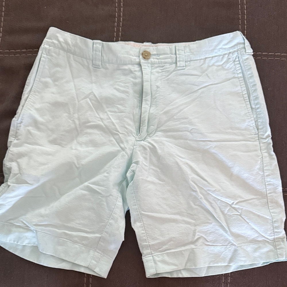 J. Crew Men's Mint Green Flat Front Shorts